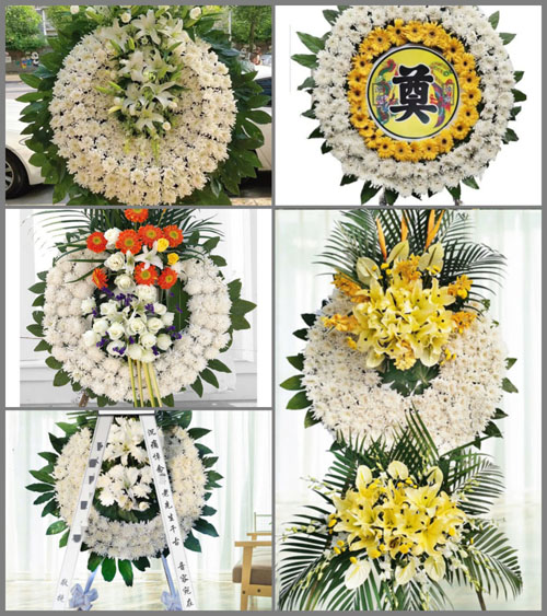 山东青岛即墨市温泉街道小王圈村花圈速递
